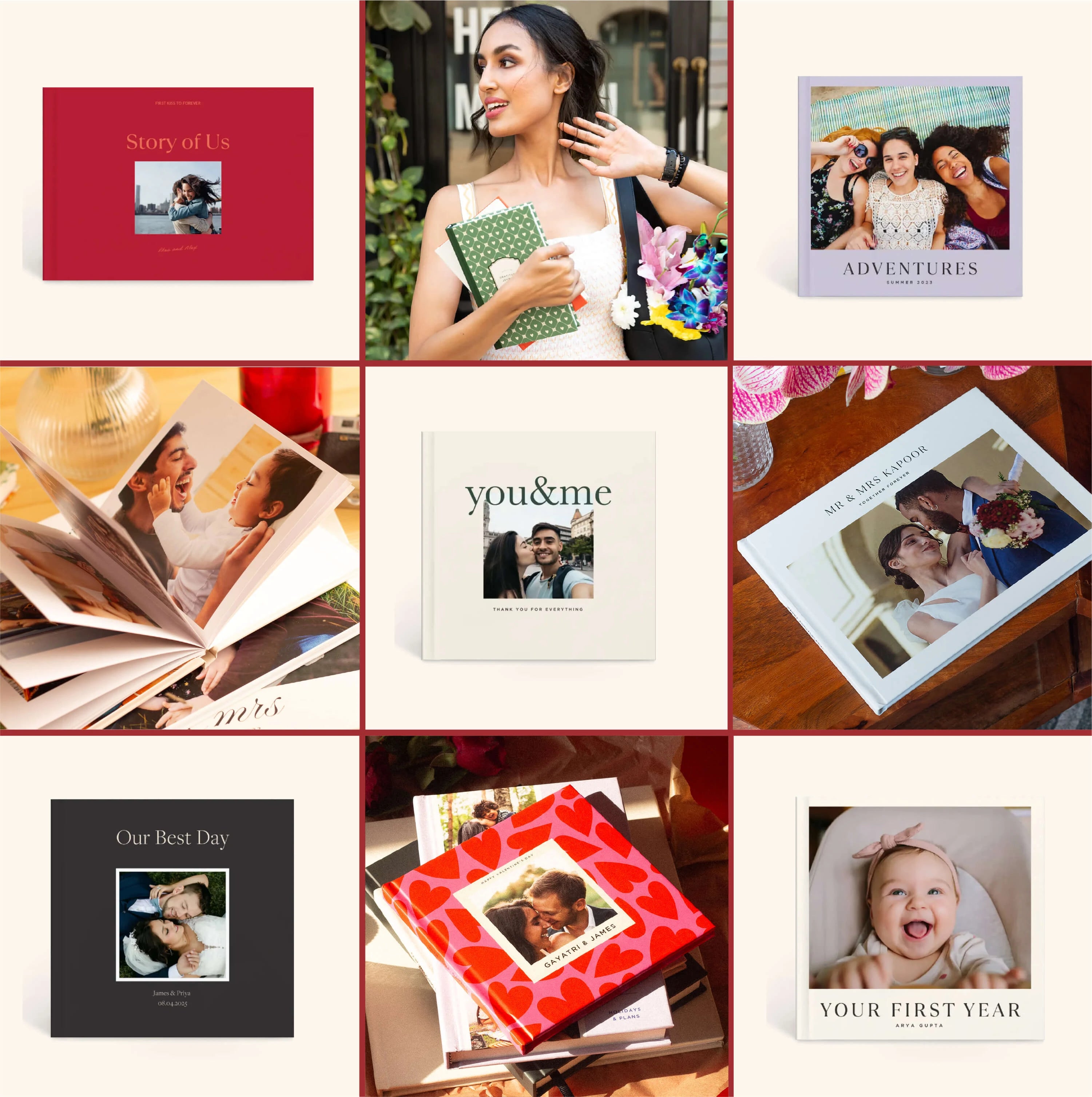 Personalised photobooks by Odd Giraffe – wedding albums, baby books, travel memories and custom designs.