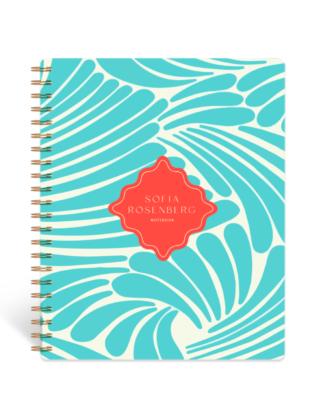 Aqua: A Spiral Notebook with a Lined Design