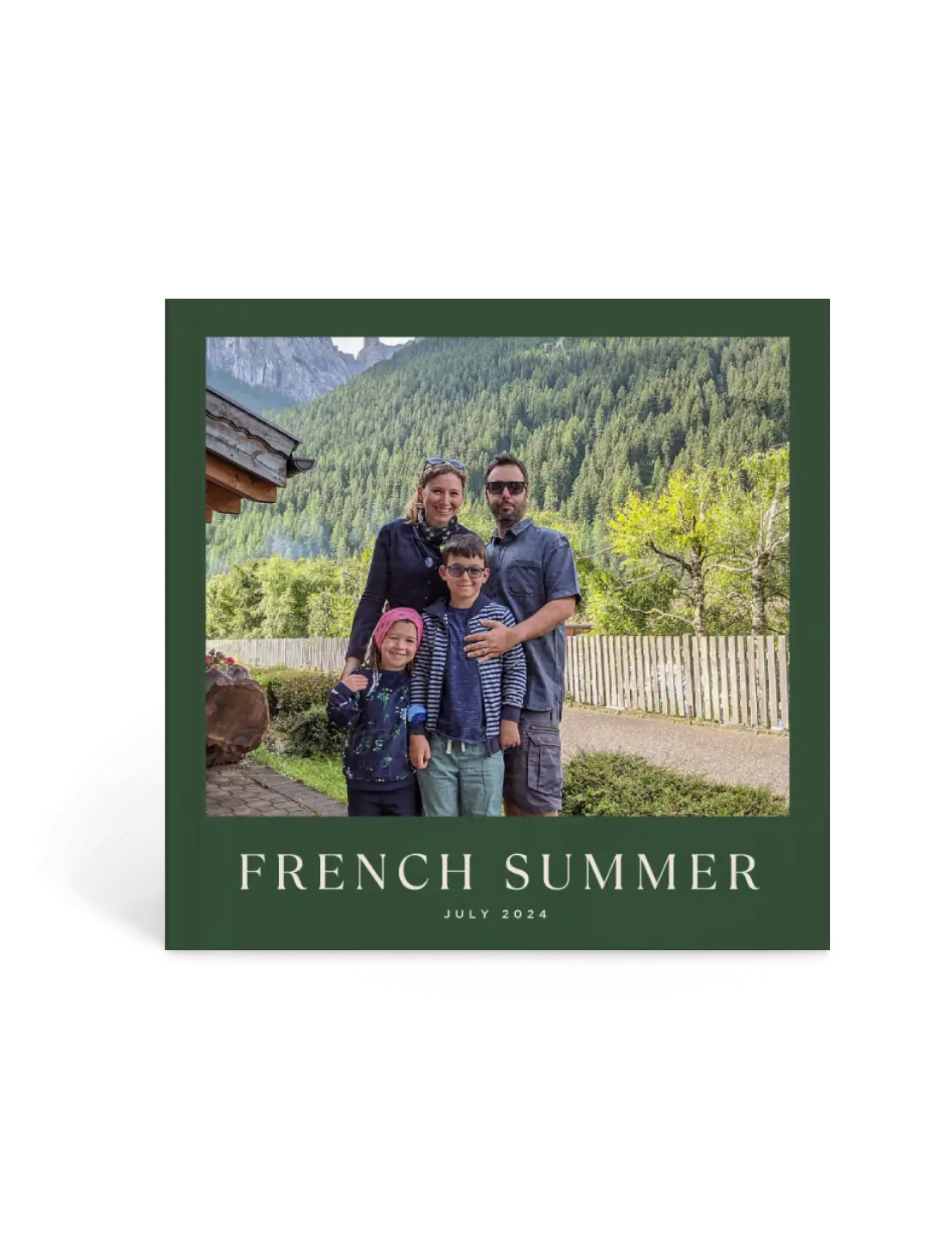 summer family travel album, seasonal vacation memories, sunny holiday photo book, family adventure keepsake, personalized travel memory book