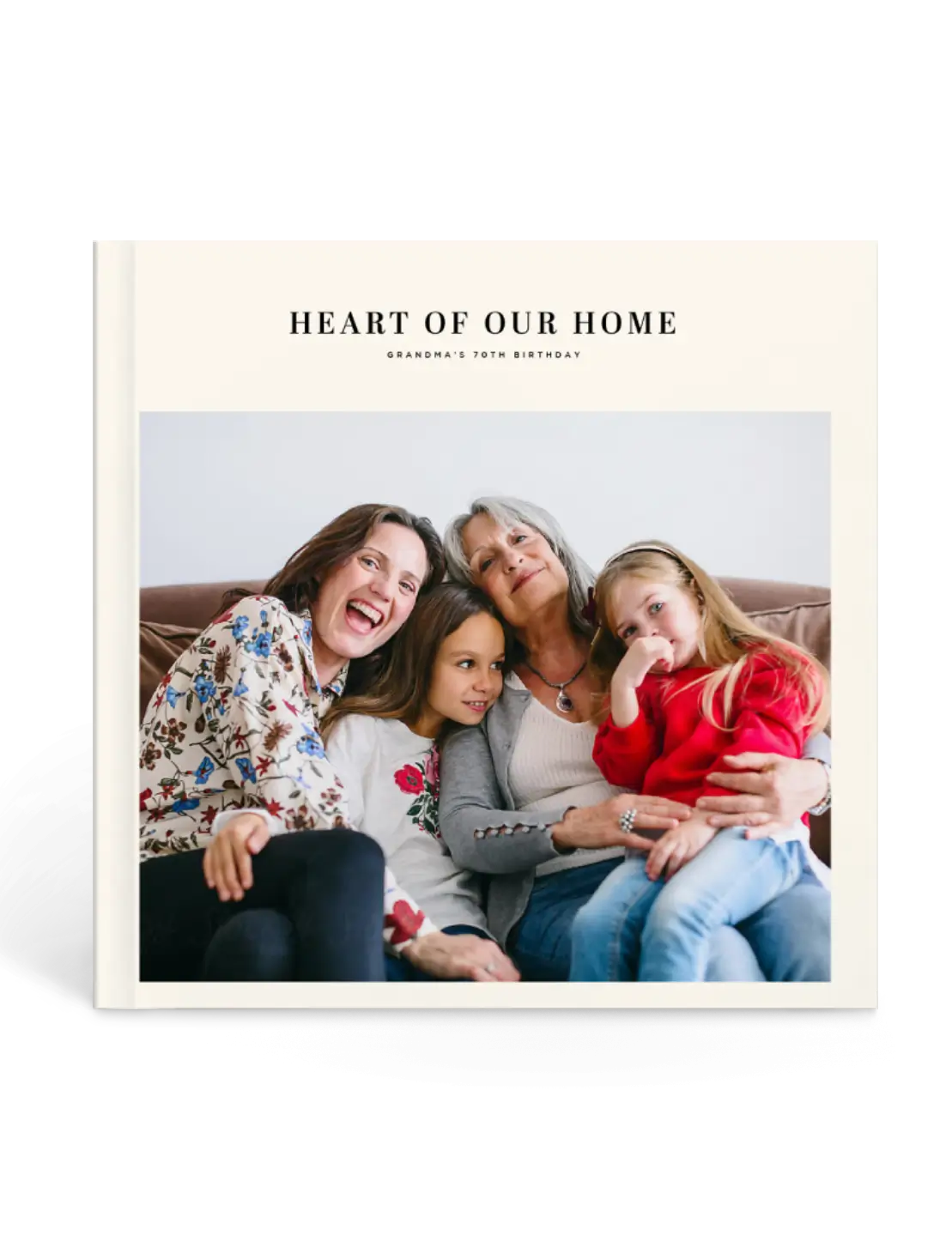 family birthday album, grandma keepsake gift, generational family memories, heart of home book, milestone birthday photo album